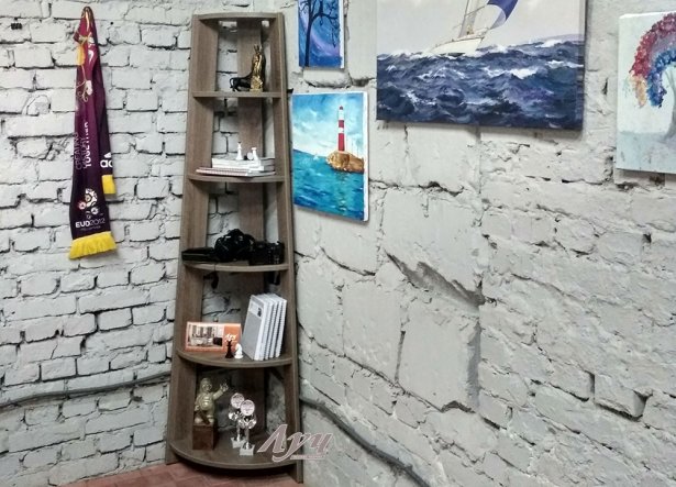 Фото в интерьере Полка «Ейфель» цвет Сонома Трюфель